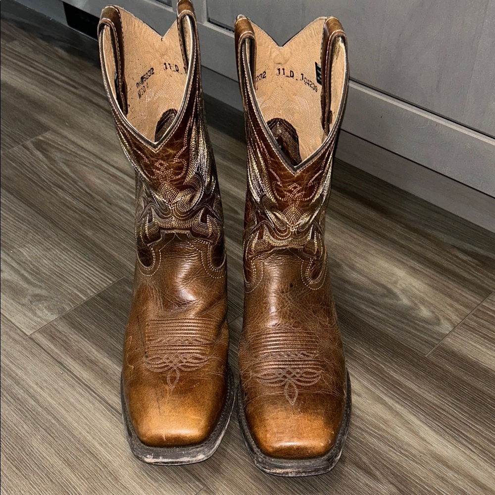 Double H Boots size 11D Men's Brown Leather Western Cowboy Boots